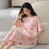 100% pure cotton pajamas for women, spring and summer short-sleeved capri pants, thin home wear, sweet and cute all-cotton sets for women Application Scenario